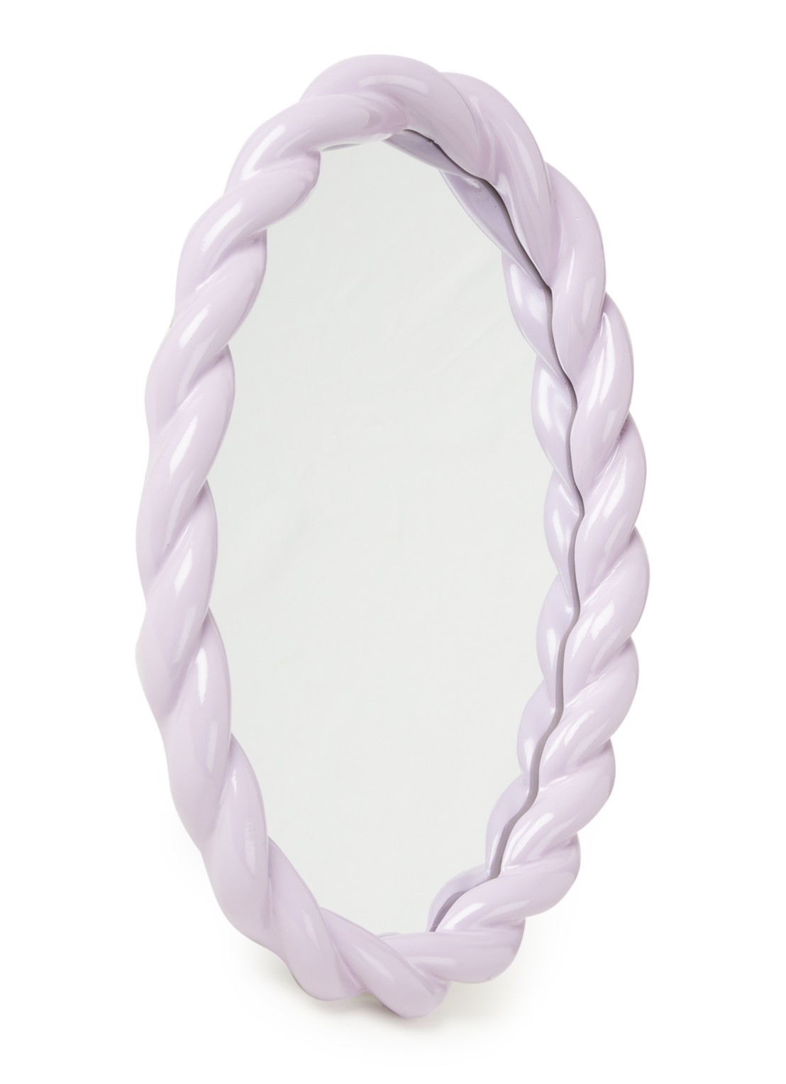 &Klevering Braid Oval spiegel - voorkant 2 lila