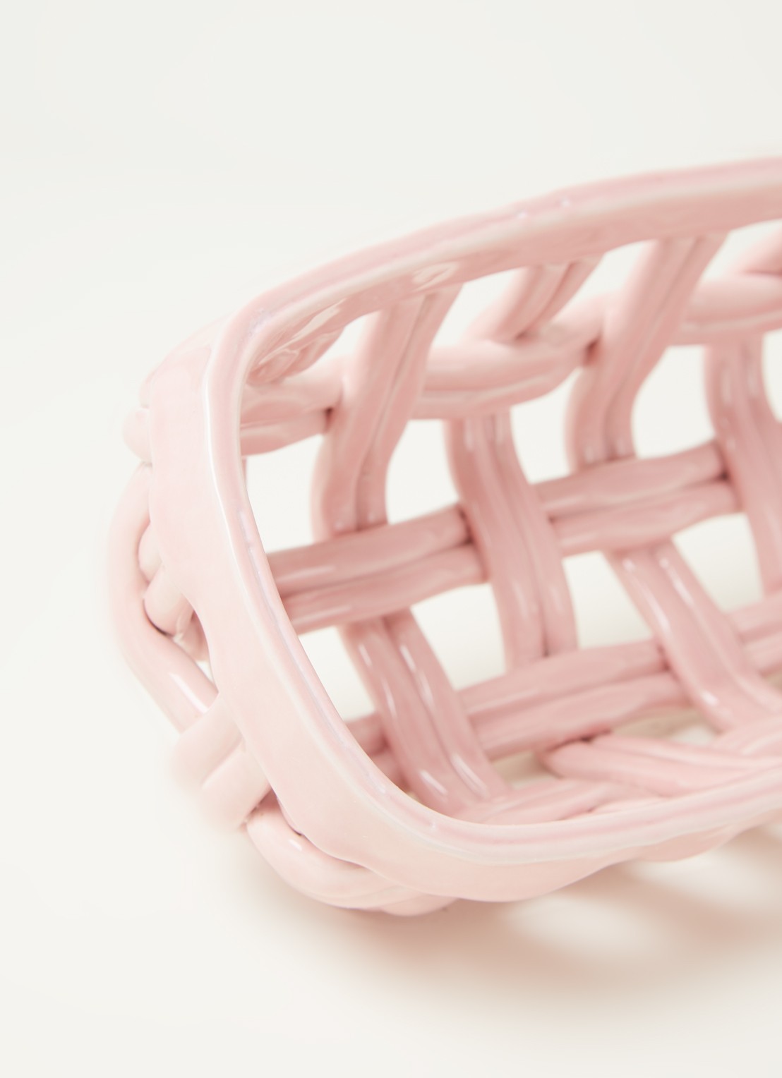 &Klevering Broodmand 31,5 x 12 cm - detail lichtroze