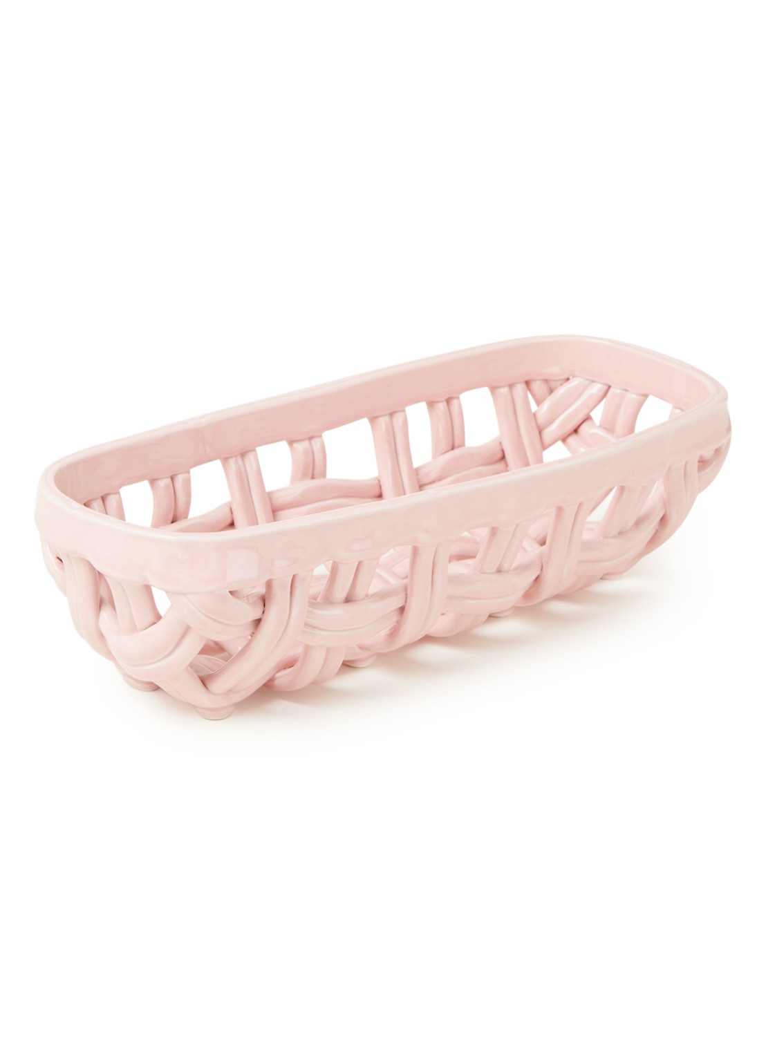 &Klevering Broodmand 31,5 x 12 cm - voorkant 2 lichtroze