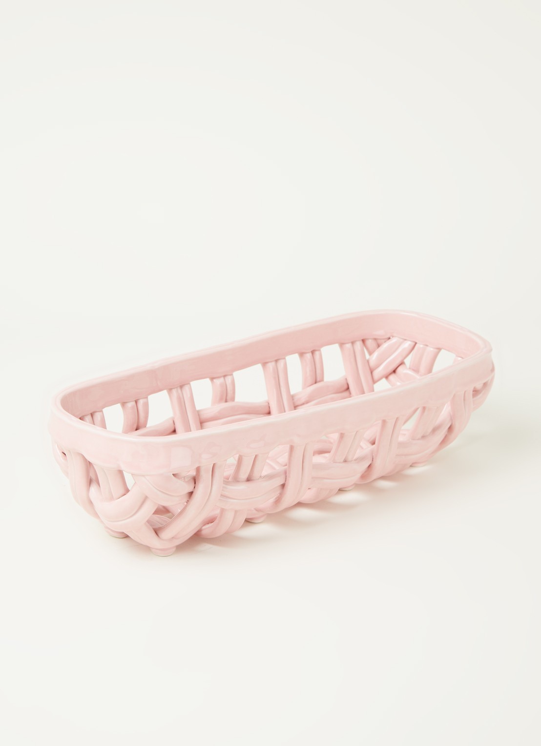 &Klevering Broodmand 31,5 x 12 cm - voorkant 3 lichtroze