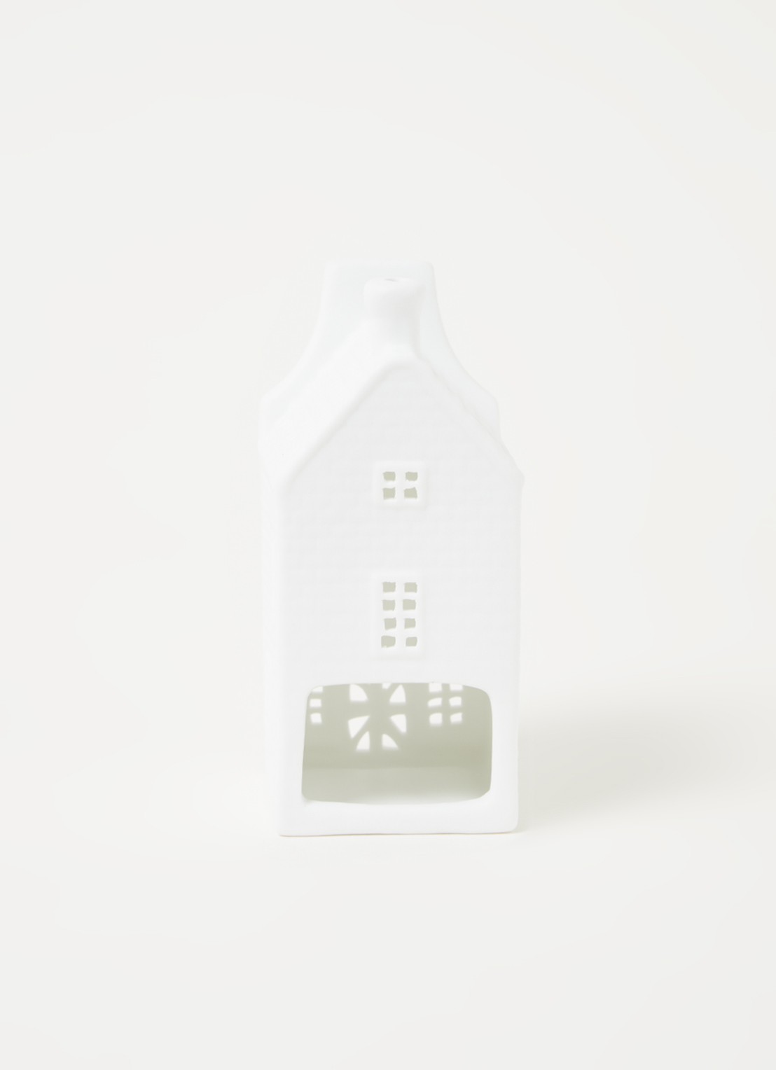 &Klevering Canal house waxinelichthouder 12,5 cm - detail 3 wit