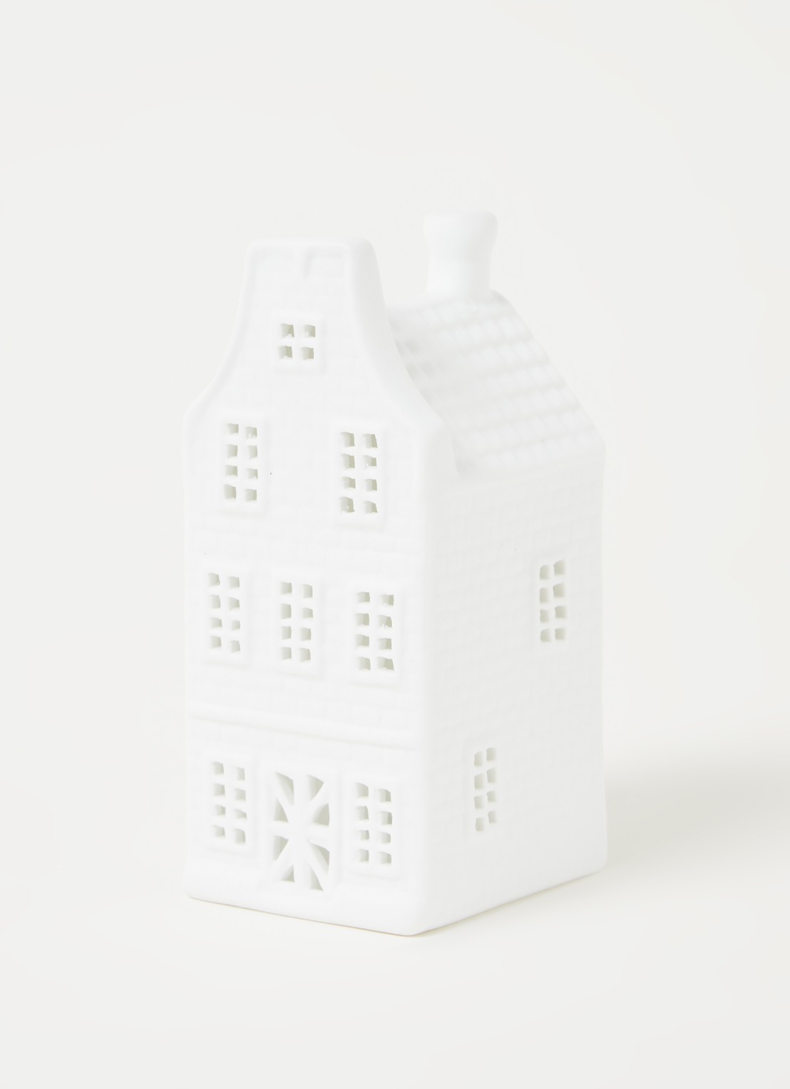 &Klevering Canal house waxinelichthouder 12,5 cm - voorkant 2 wit