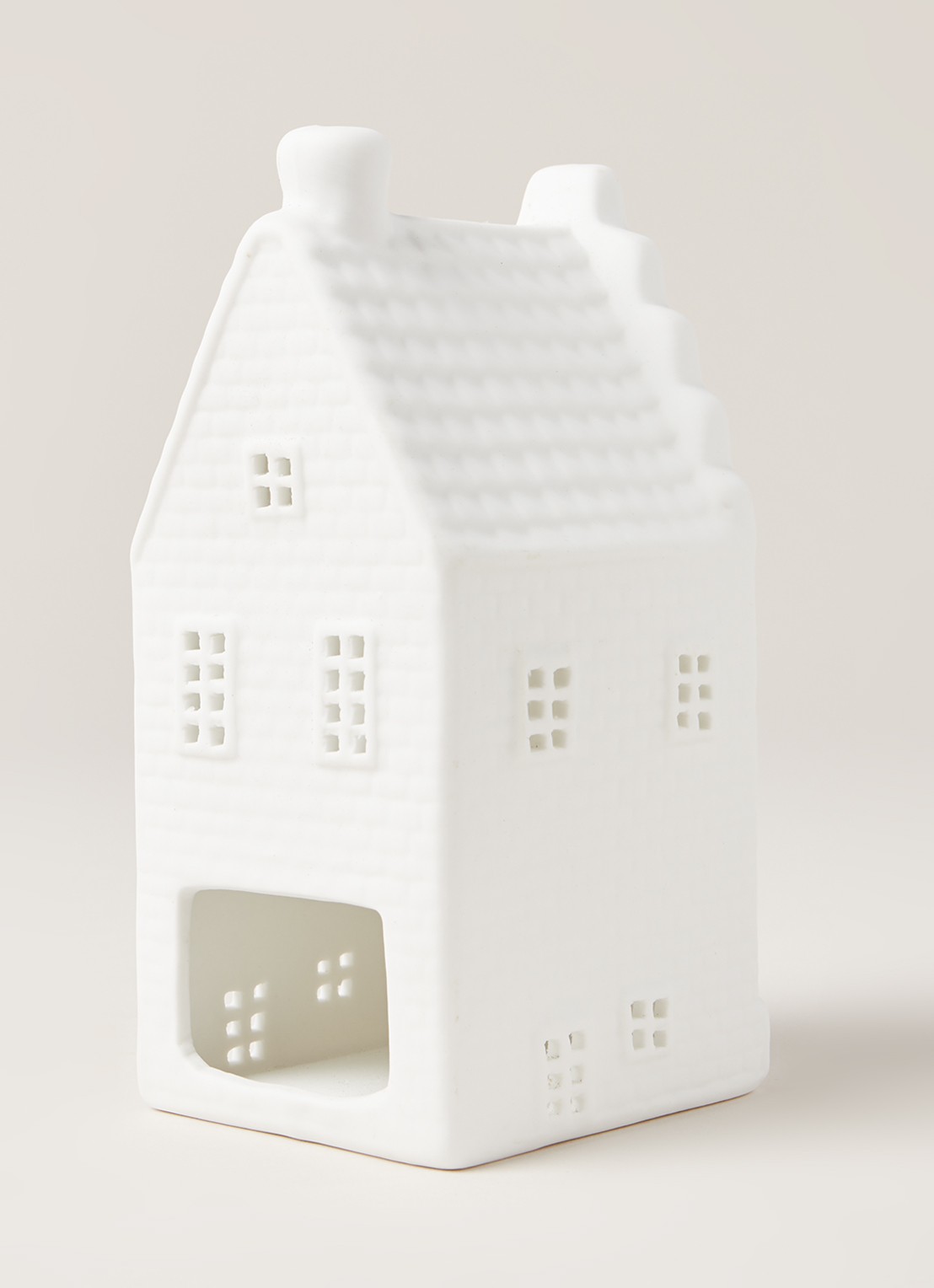 &Klevering Canal house waxinelichthouder 13,5 cm - detail 3 wit
