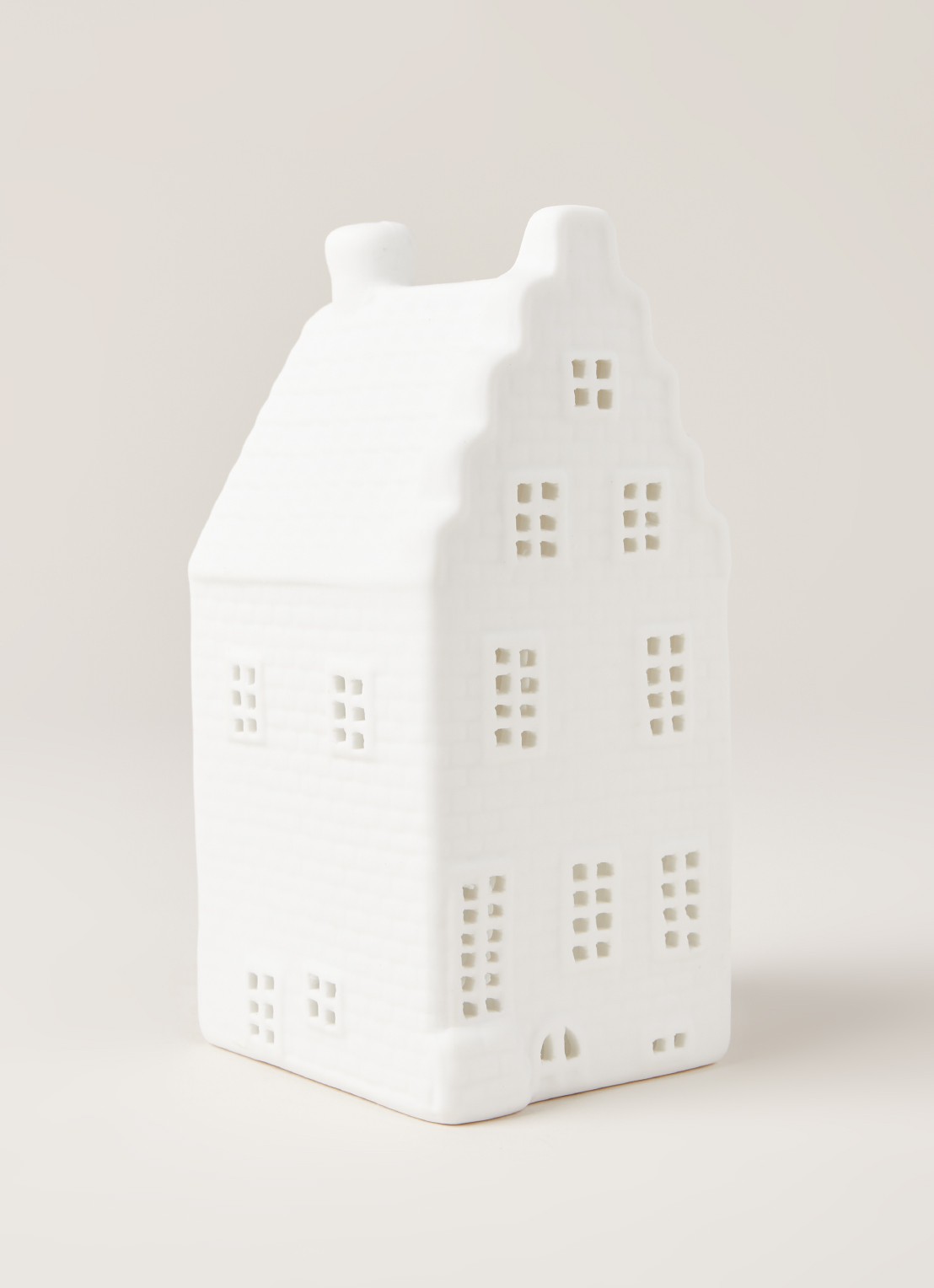 &Klevering Canal house waxinelichthouder 13,5 cm - voorkant 2 wit