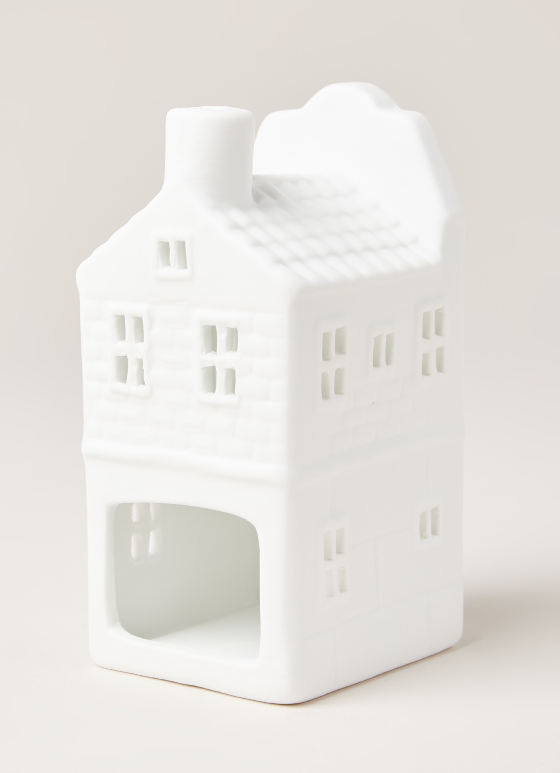 &Klevering Canal house waxinelichthouder 13,5 cm - detail wit
