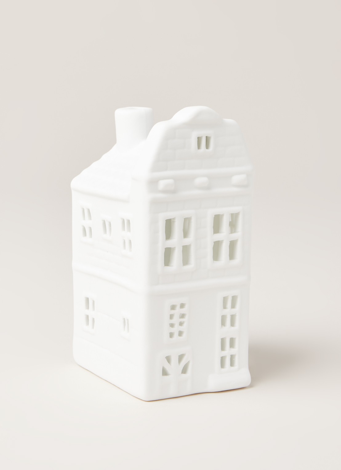 &Klevering Canal house waxinelichthouder 13,5 cm - voorkant 3 wit