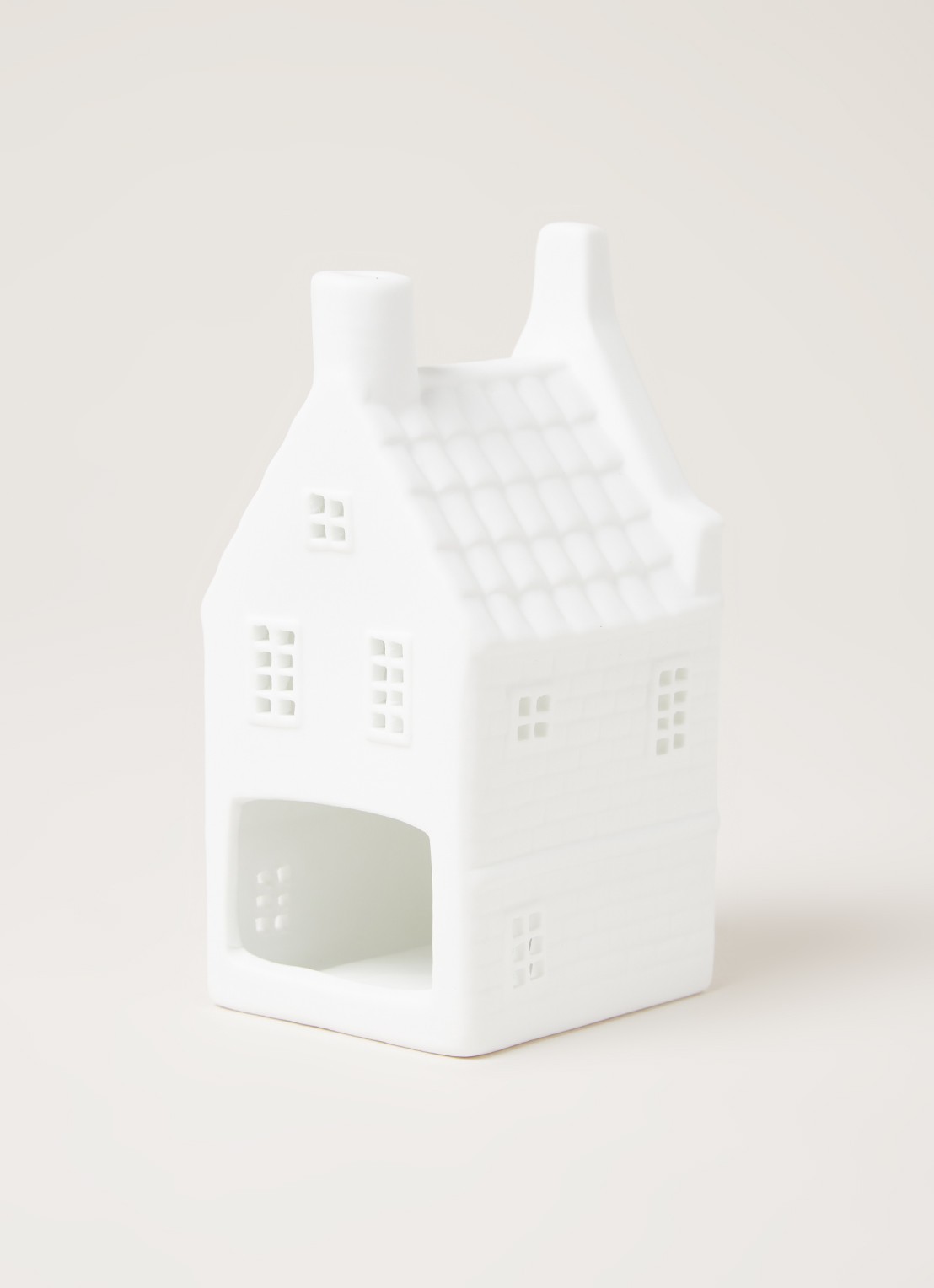 &Klevering Canal house waxinelichthouder 13,5 cm - detail 3 wit