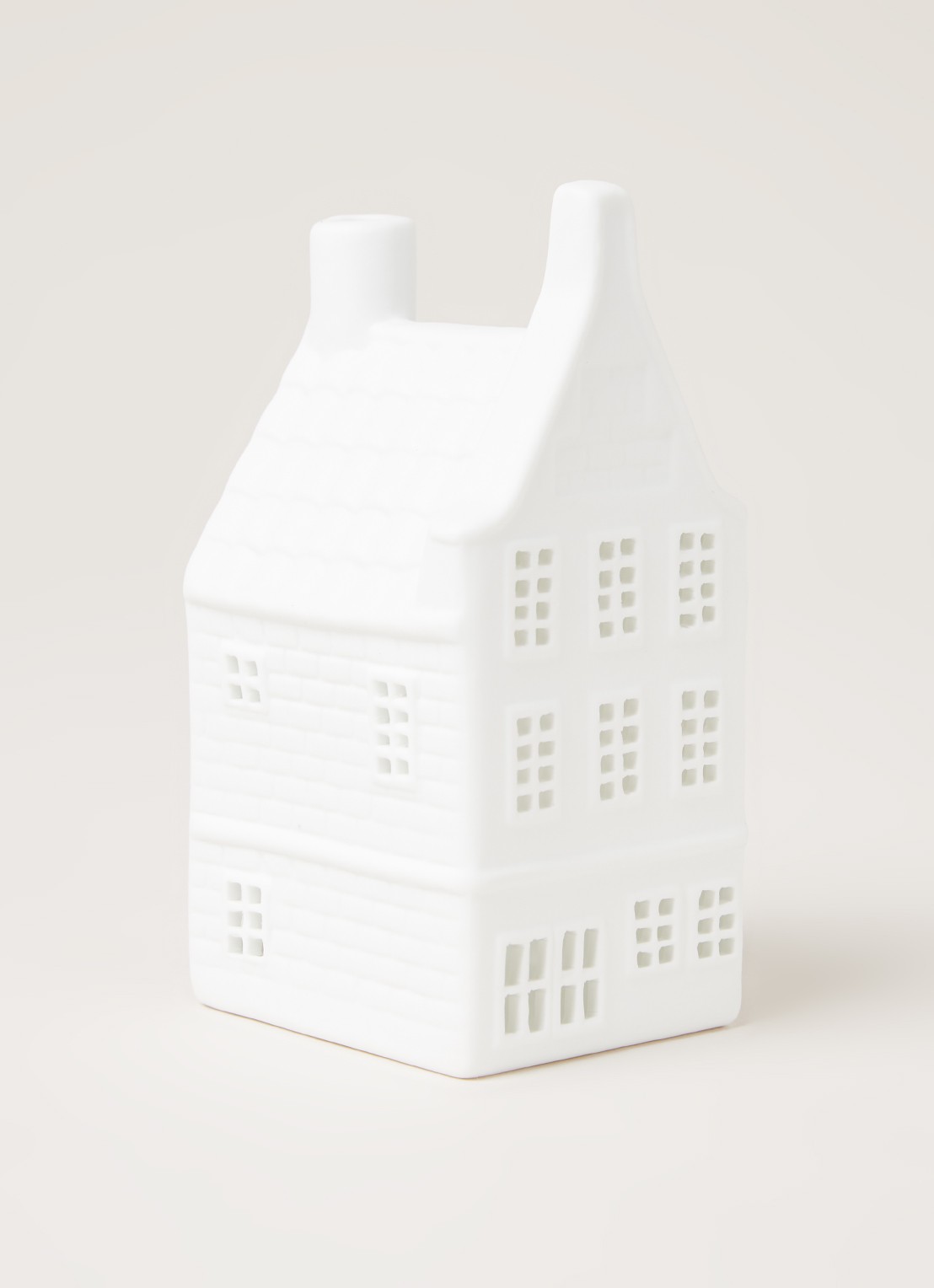 &Klevering Canal house waxinelichthouder 13,5 cm - voorkant 2 wit