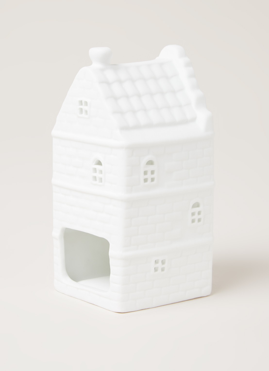 &Klevering Canal house waxinelichthouder 13 cm - detail 3 wit