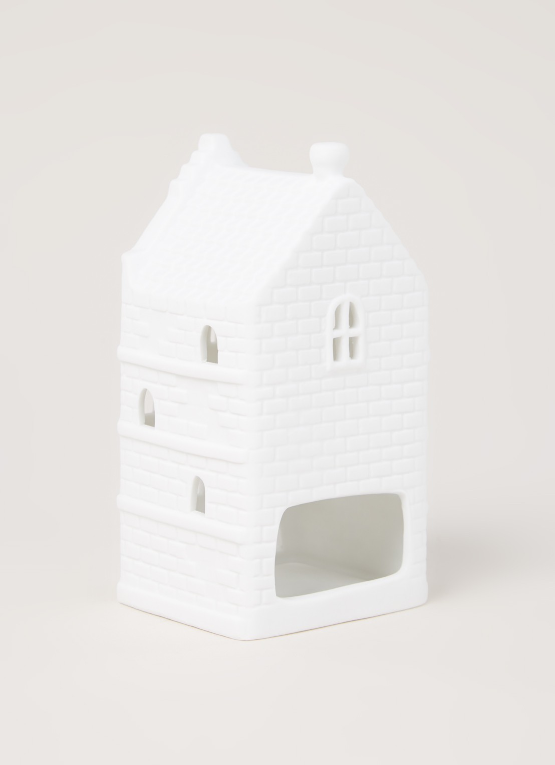 &Klevering Canal house waxinelichthouder 16 cm - detail wit