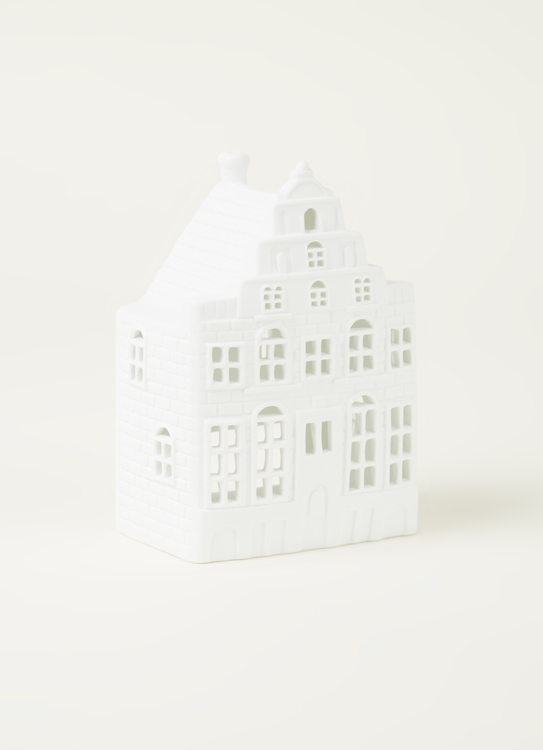 &Klevering Canal house waxinelichthouder 17,5 cm - voorkant 2 wit