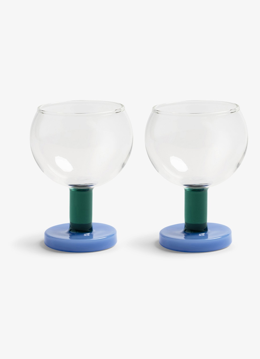 &Klevering Cantine amber glazen set van 2 - voorkant 3 blauw
