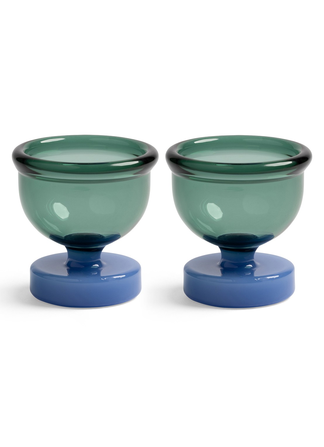 &Klevering Cantine eierdop 5,5 cm set van 2 - voorkant 2 groen