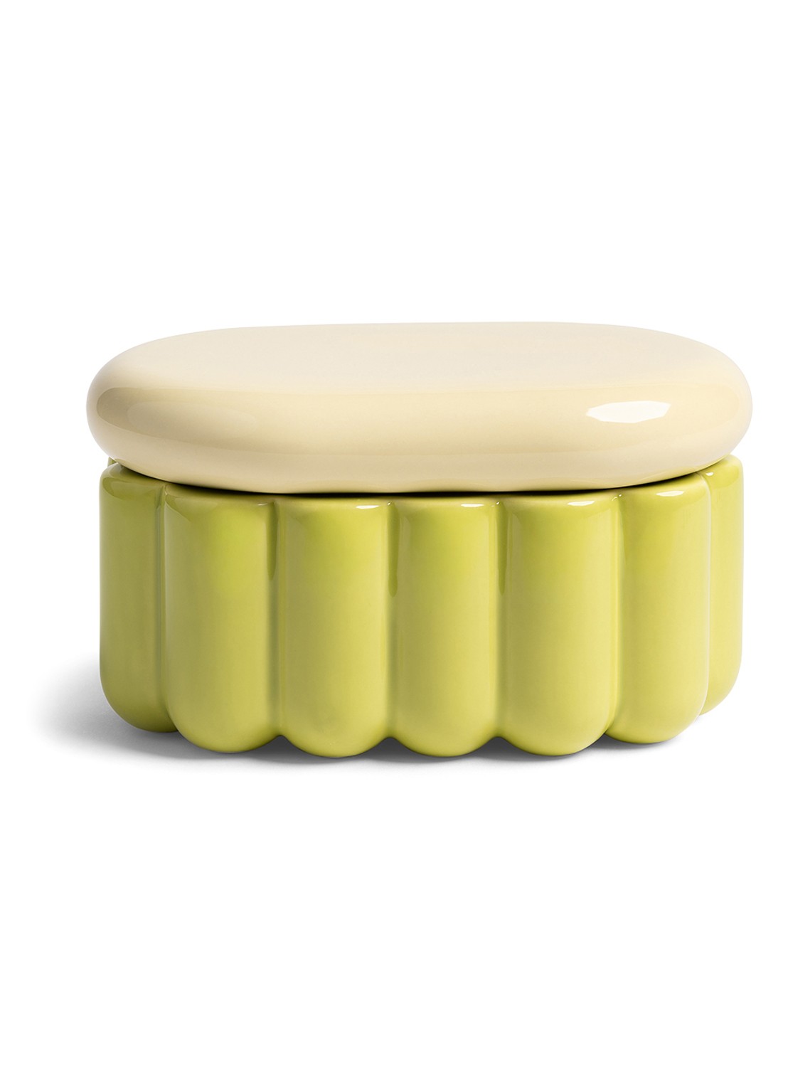 &Klevering Charlo voorraadpot 10,5 cm - voorkant lime