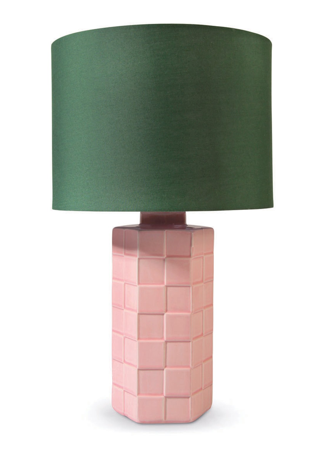 &Klevering Check tafellamp Ø25 cm - voorkant lichtroze