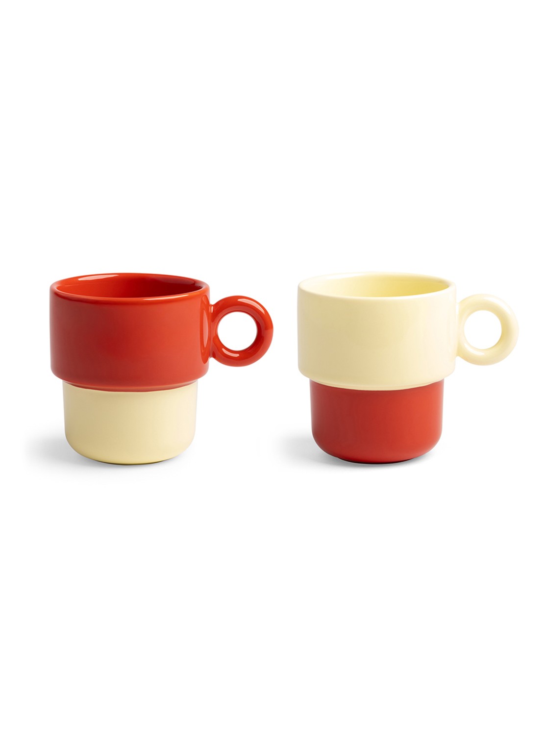 &Klevering Chiquito kopje 20 cl set van 2 - voorkant 2 rood