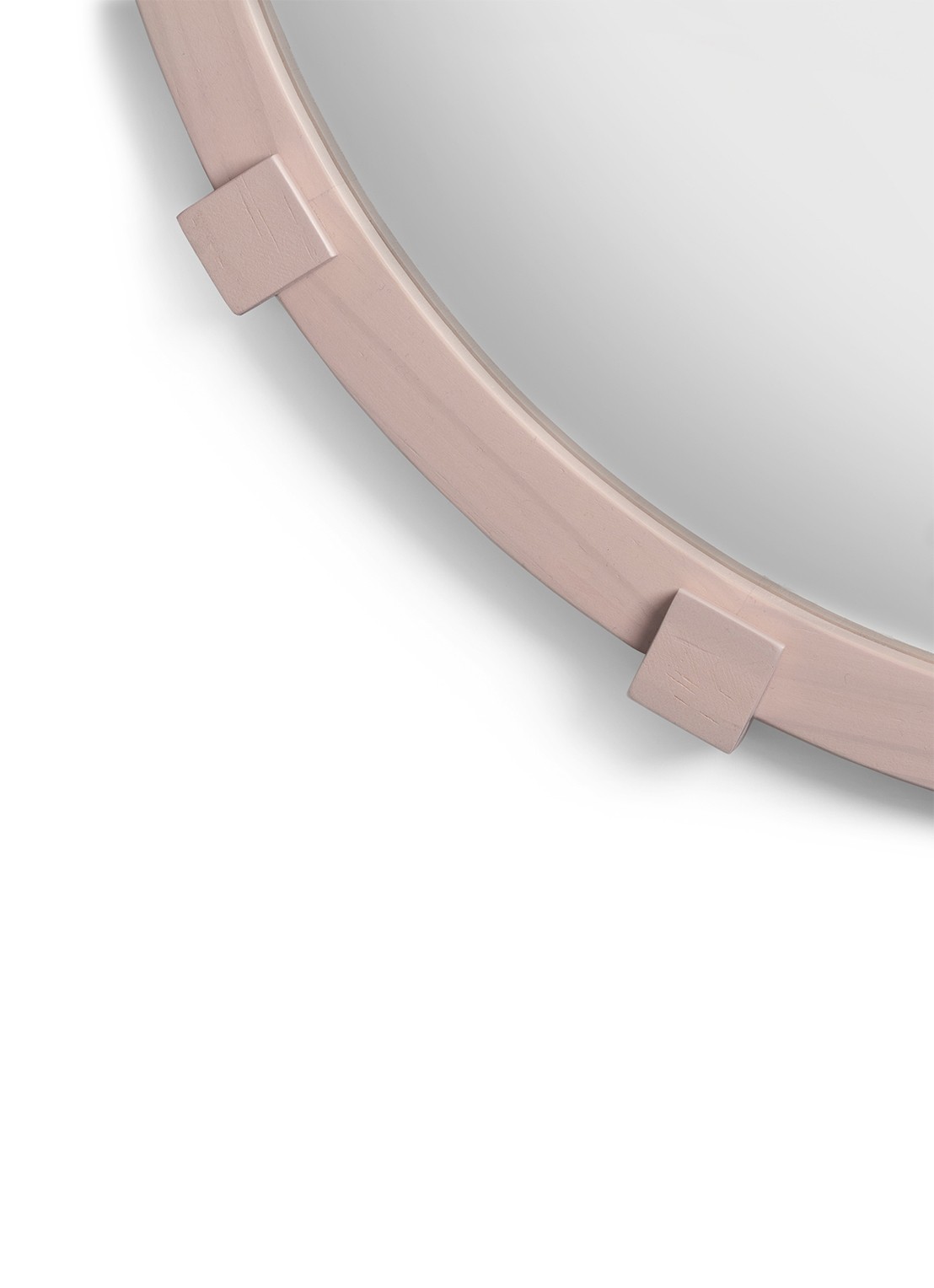 &Klevering Chunk wandspiegel 49,5 cm - voorkant 2 roze