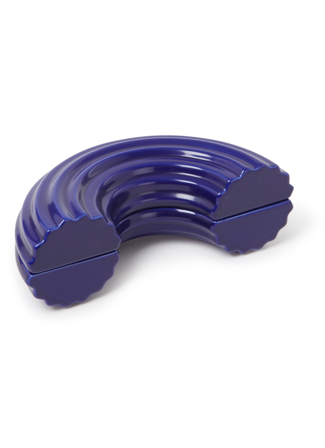 &Klevering Churros opbergpot 17 cm - voorkant donkerblauw