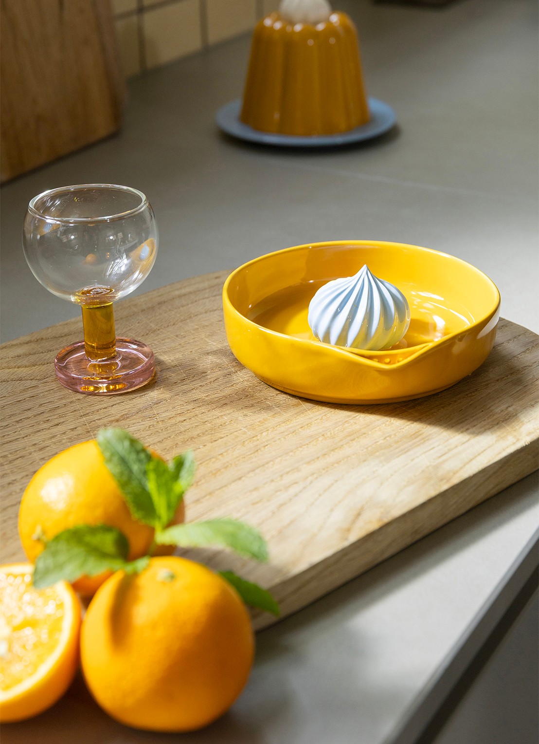 &Klevering Citruspers pudding yellow - voorkant 2 geel