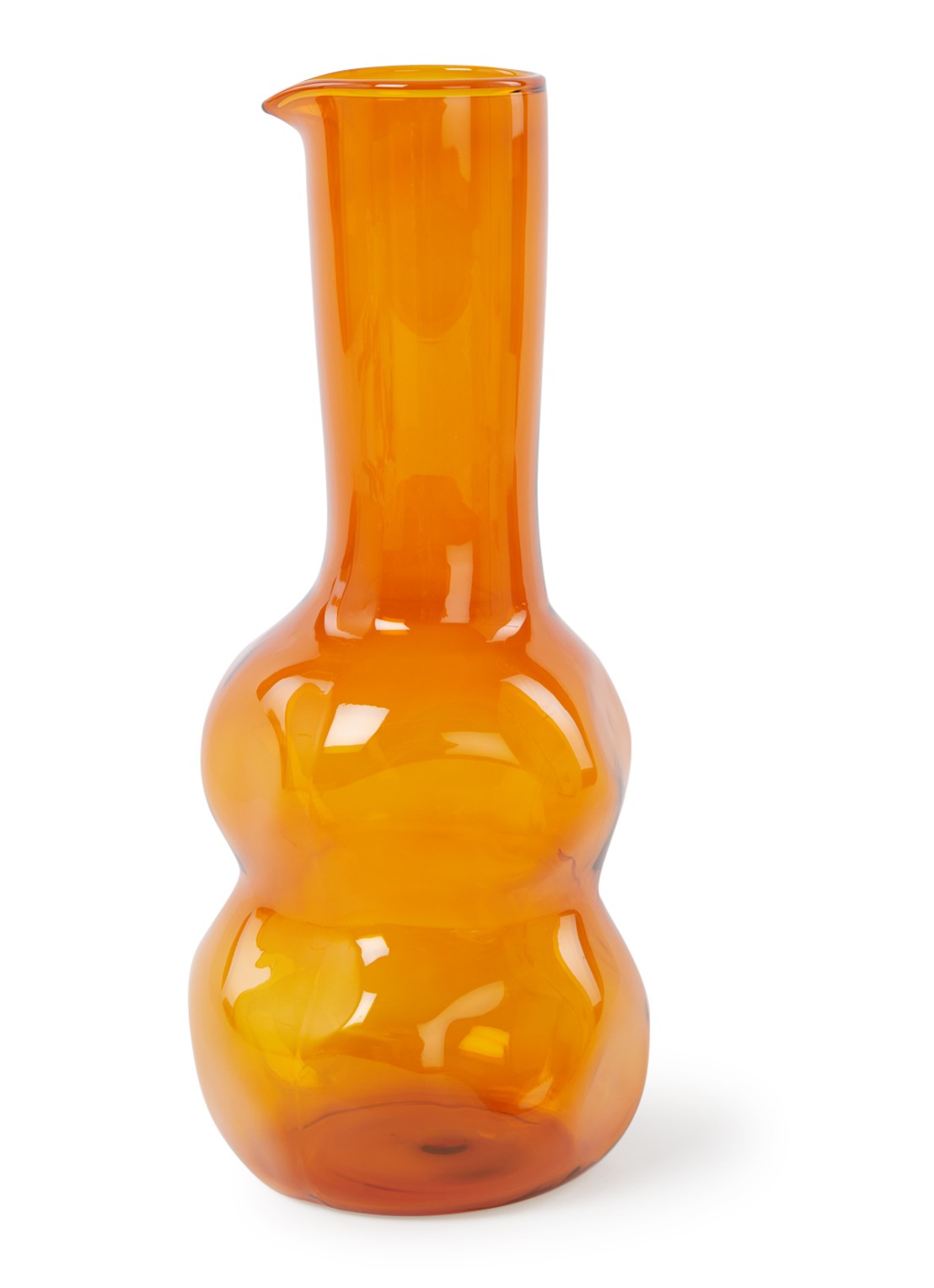 &Klevering Clay karaf 0,8 liter - voorkant 2 oranjebruin