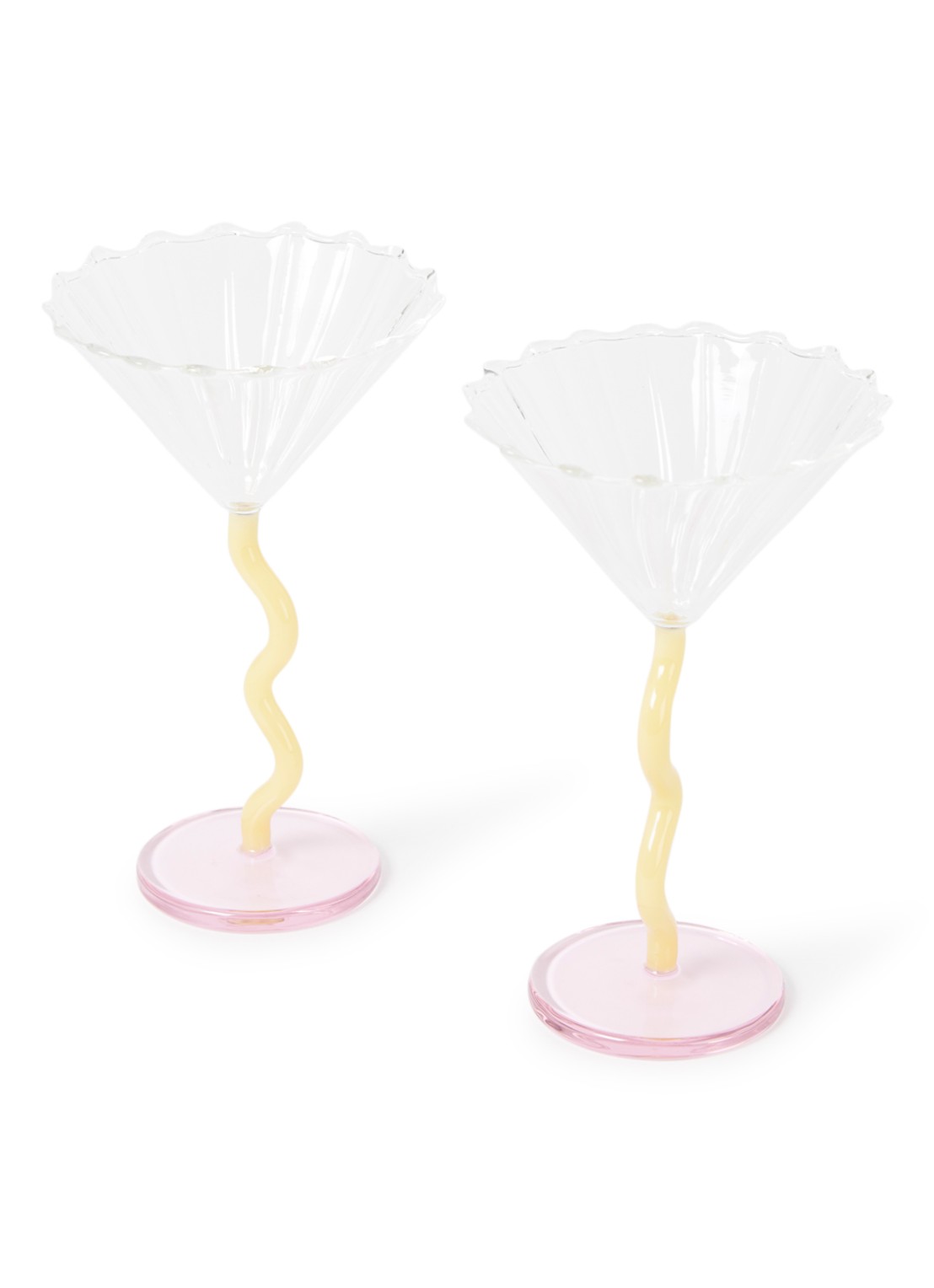 &Klevering Curve Coupe 15 cl set van 2 - voorkant 2 multicolor