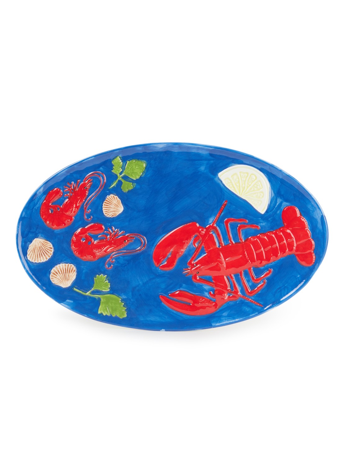 &Klevering De La Mer Lobster serveerschaal 33 cm - voorkant multicolor