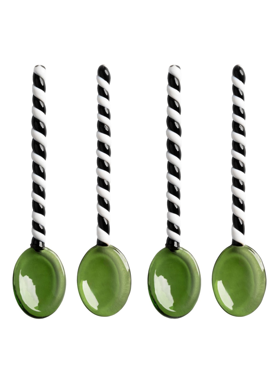 &klevering Duet lepel set van 4  - voorkant groen