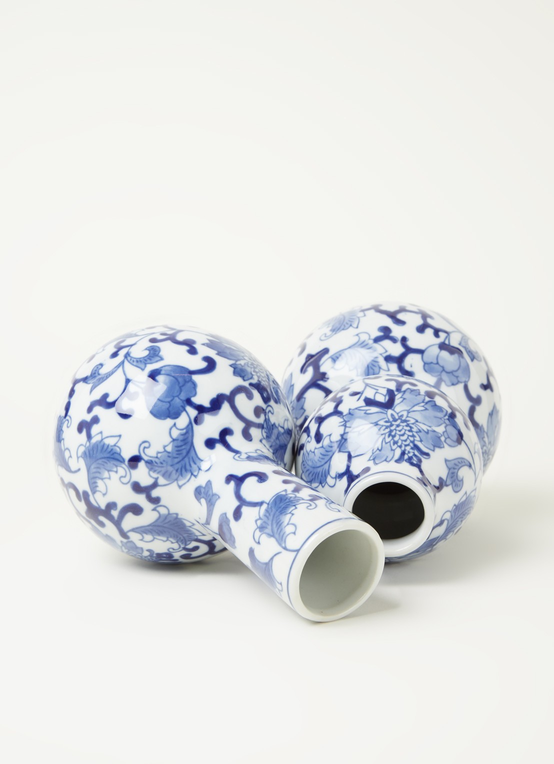 &Klevering Dutch Delight vaas 20 cm set van 2 - detail 3 blauw