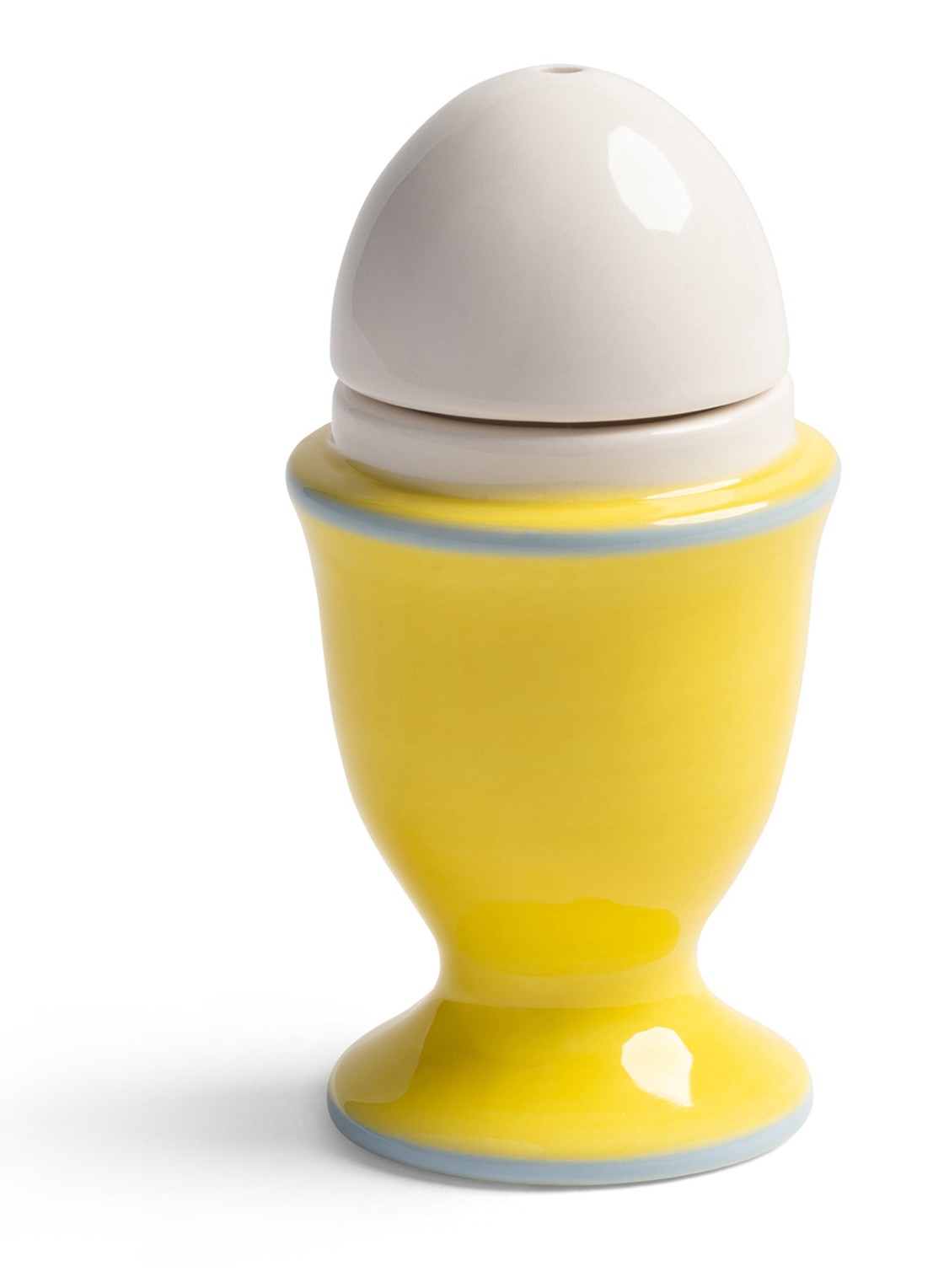 &Klevering Egg zout- en peperstel 10 cm - voorkant geel
