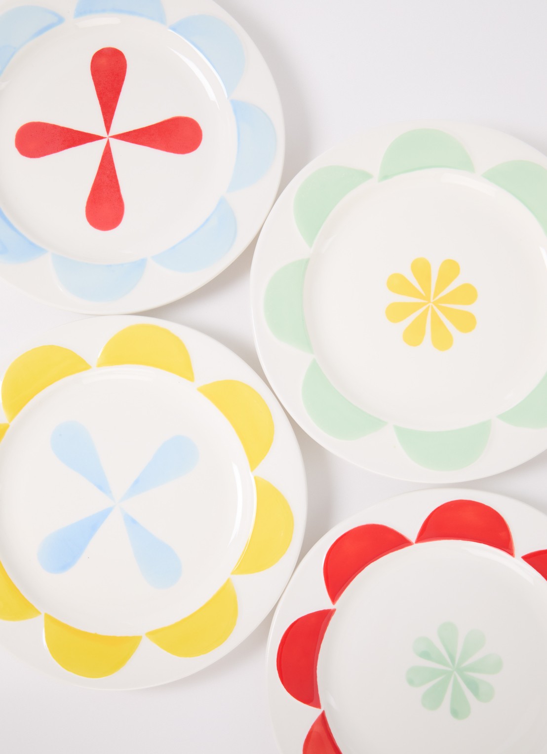 &Klevering Folk ontbijtbord 17,5 cm set van 4 - detail 3 wit