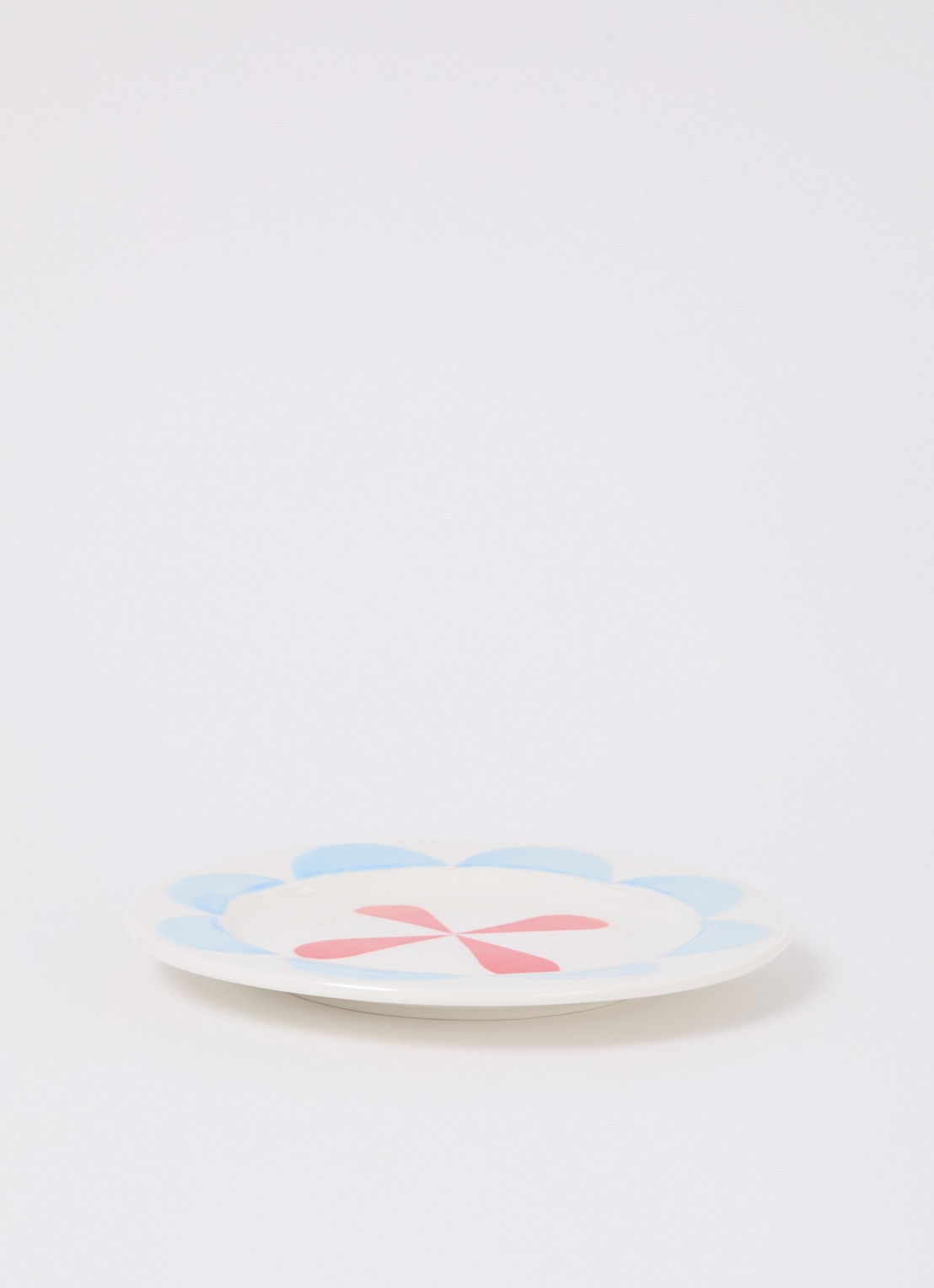 &Klevering Folk ontbijtbord 17,5 cm set van 4 - voorkant 2 wit