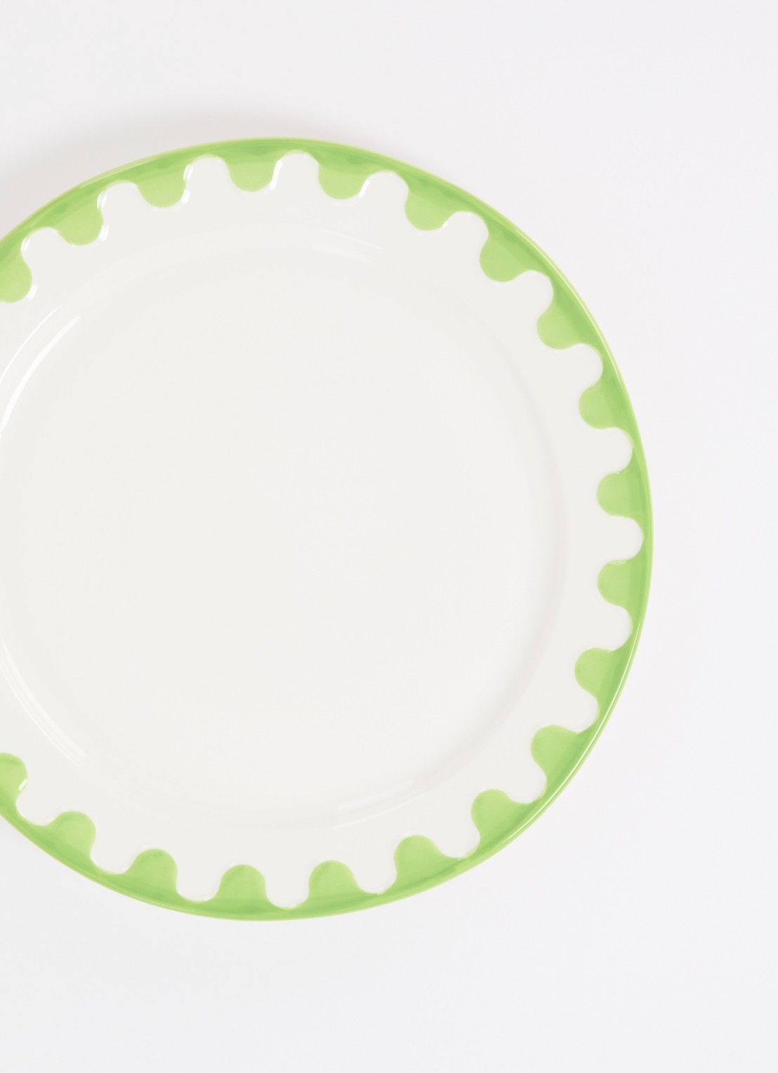 &Klevering Folk ontbijtbord 22,5 cm set van 4 - detail wit