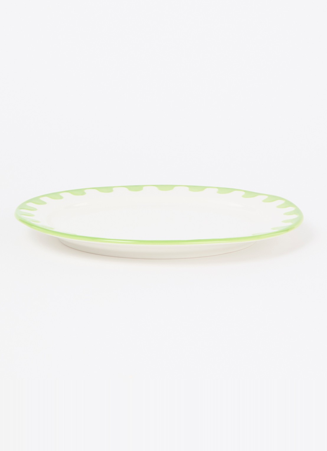 &Klevering Folk ontbijtbord 22,5 cm set van 4 - voorkant 4 wit