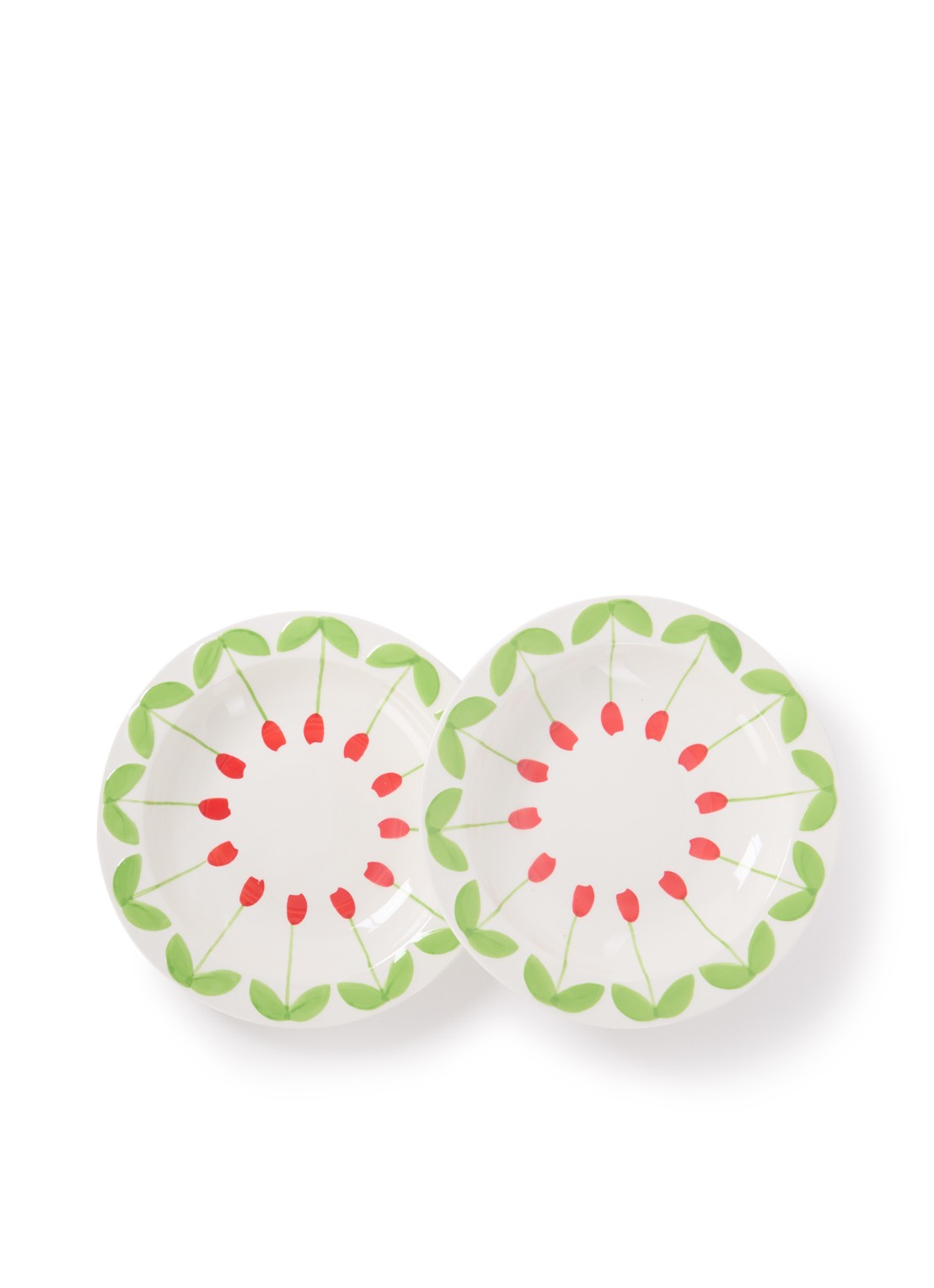 &Klevering Folk pastabord 22,5 cm set van 2 - voorkant wit