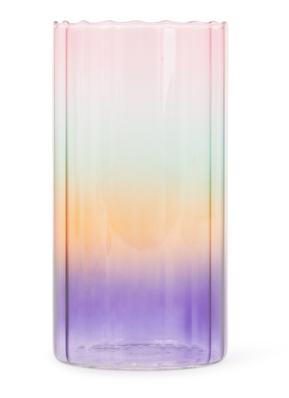 &Klevering Gradient Evening Wide vaas 18,5 cm - voorkant multicolor