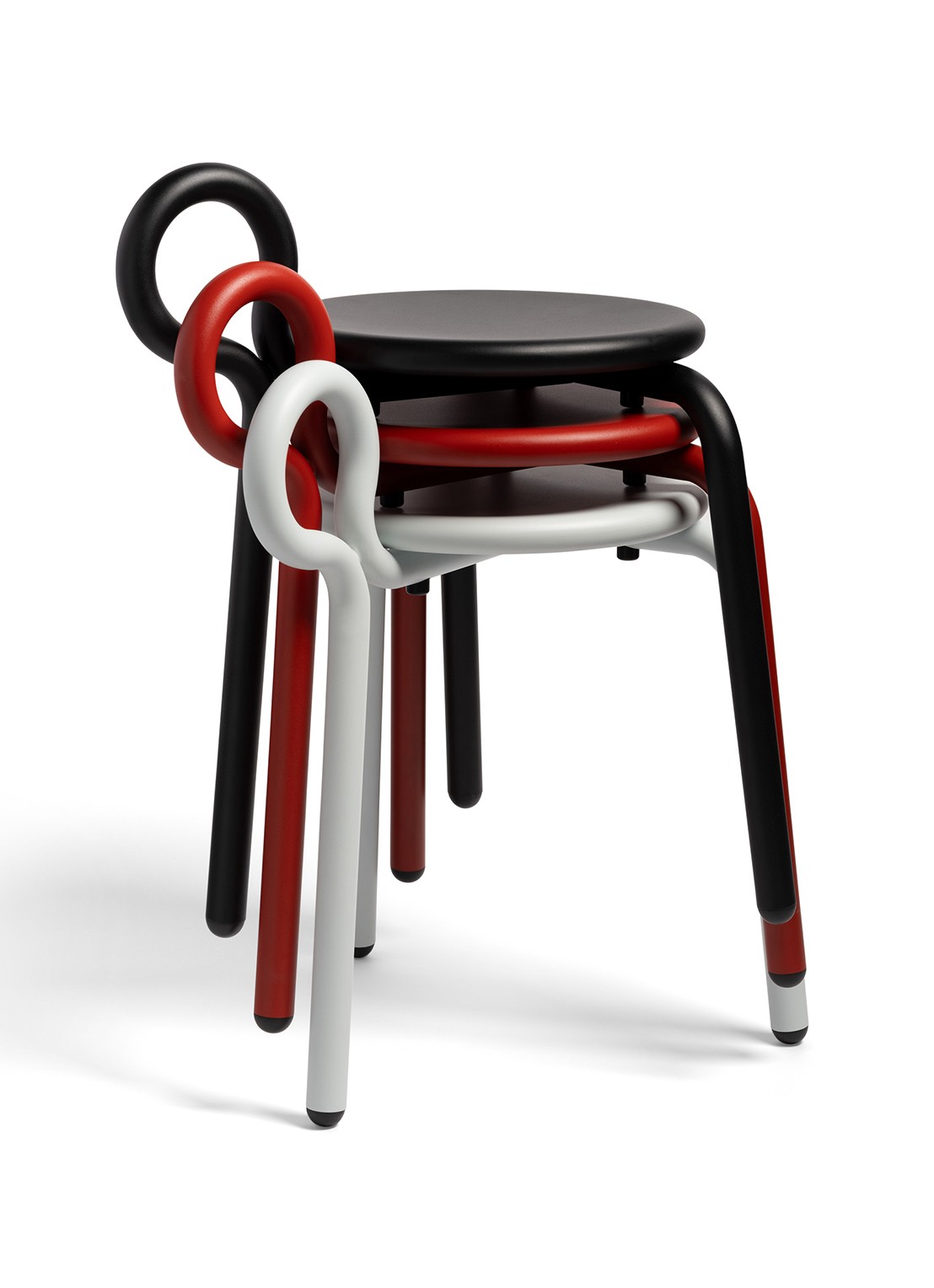 &Klevering Lasso kruk 58 cm - voorkant 3 rood