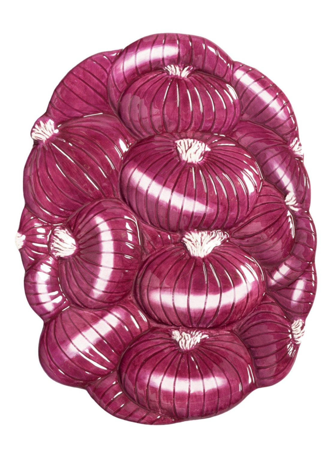 &klevering Legume Onion serveerschaal 23,5 x 18 cm - voorkant paars