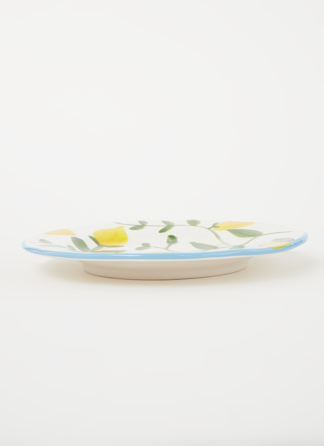 &Klevering Lemon Twig dinerbord 22 cm set van 4  - voorkant 3 geel