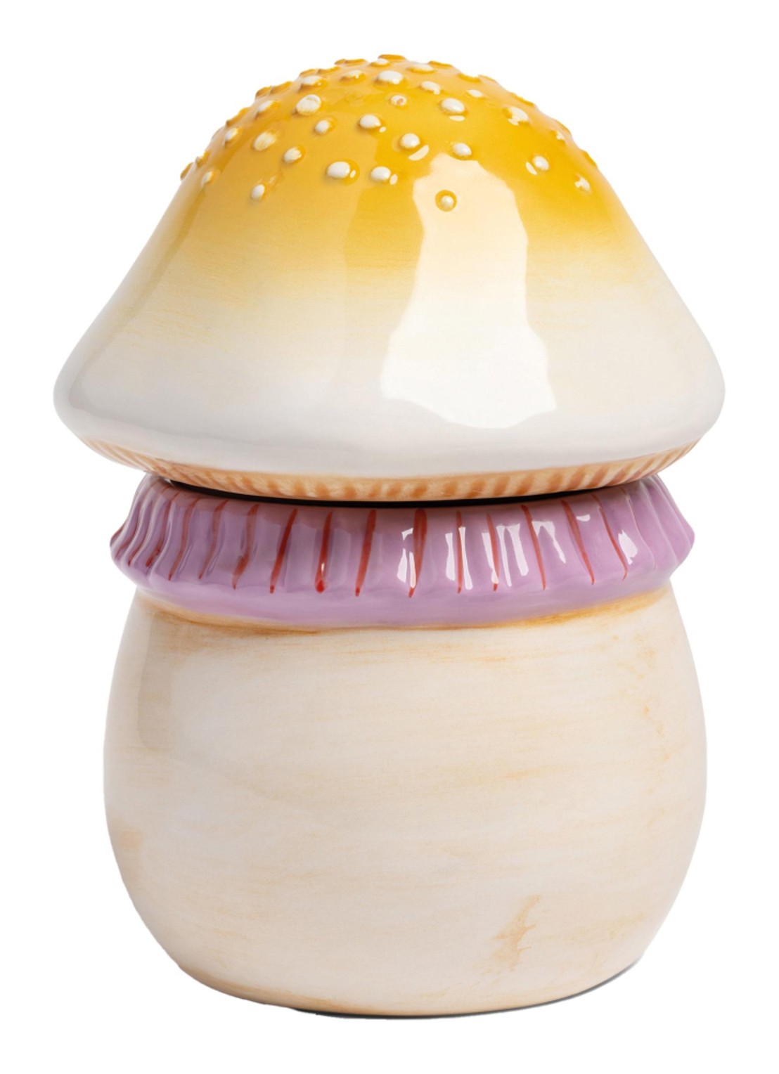 &klevering Magic Mushroom voorraadpot  - voorkant beige