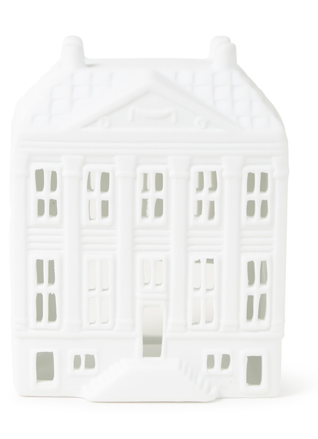 &Klevering Mansion waxinelichthouder 13 cm - voorkant wit