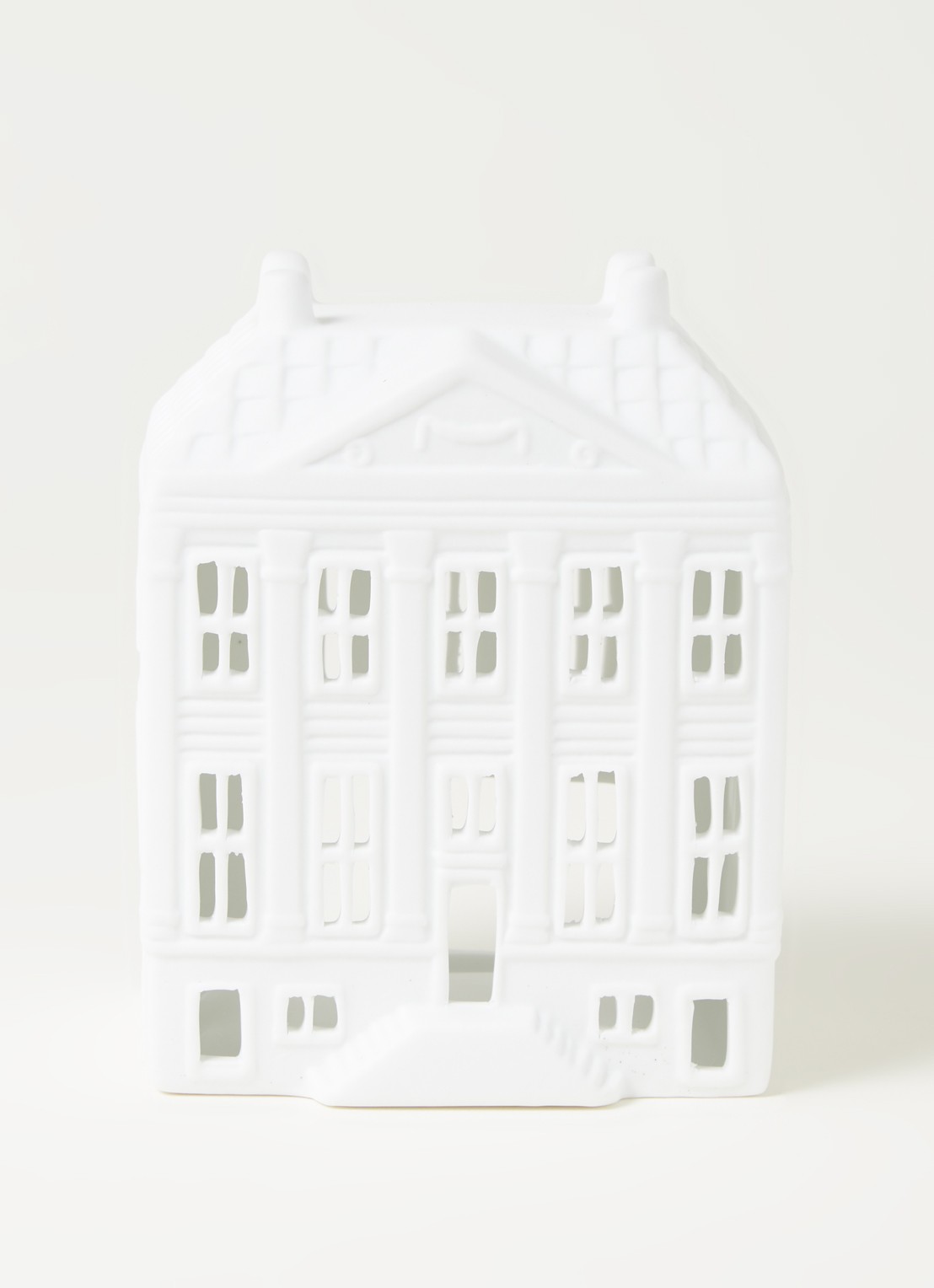 &Klevering Mansion waxinelichthouder 13 cm - voorkant 2 wit