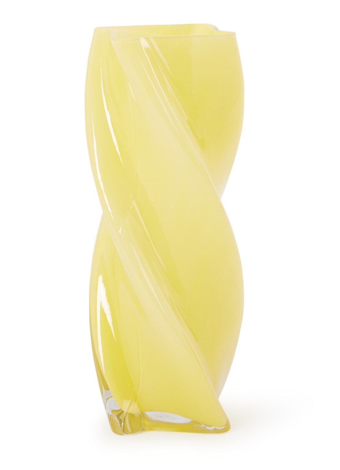 &Klevering Marshmallow vaas 30 cm - voorkant geel