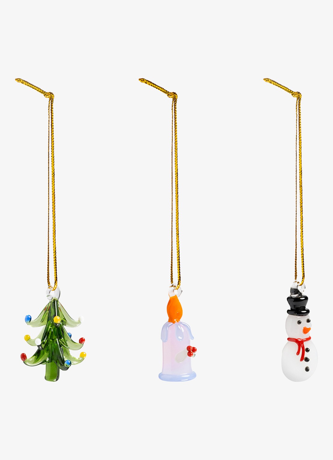 &Klevering Merry #2 kersthanger 4 cm set van 3 - voorkant multicolor