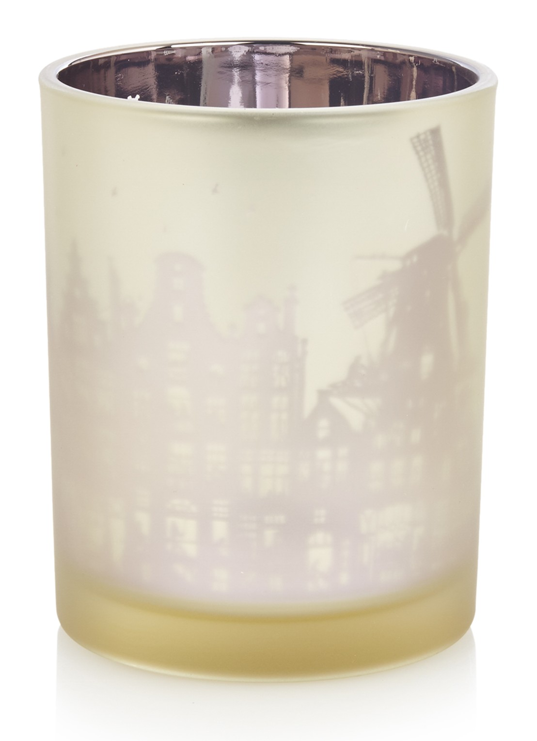 &Klevering New Amsterdam waxinelichthouder 10 cm - voorkant wit