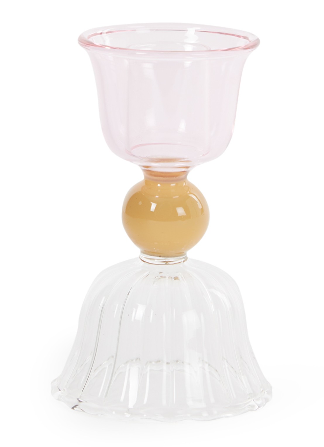 &Klevering Perle kandelaar 10 cm - voorkant 2 multicolor