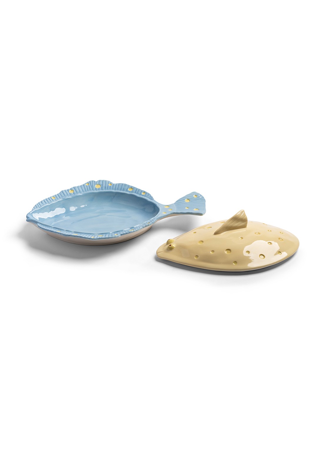 &Klevering Plaice serveerschaal 29,5 cm - voorkant 2 staalblauw