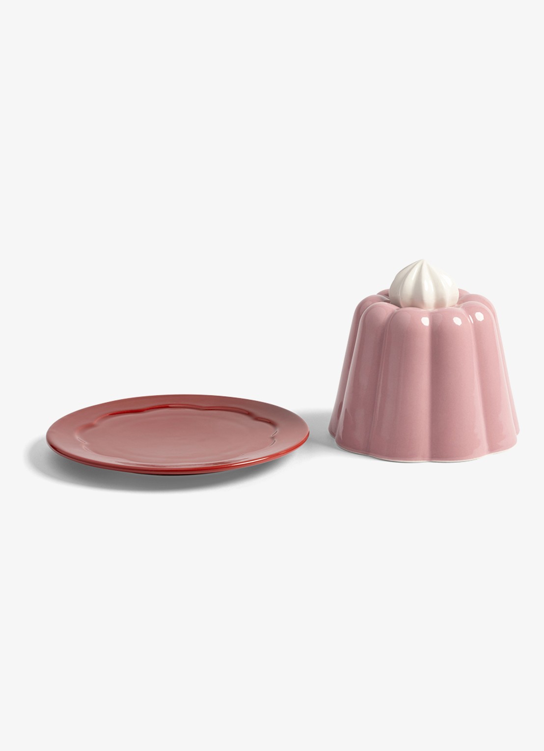&Klevering Pudding cloche 14 cm  - voorkant 4 roze