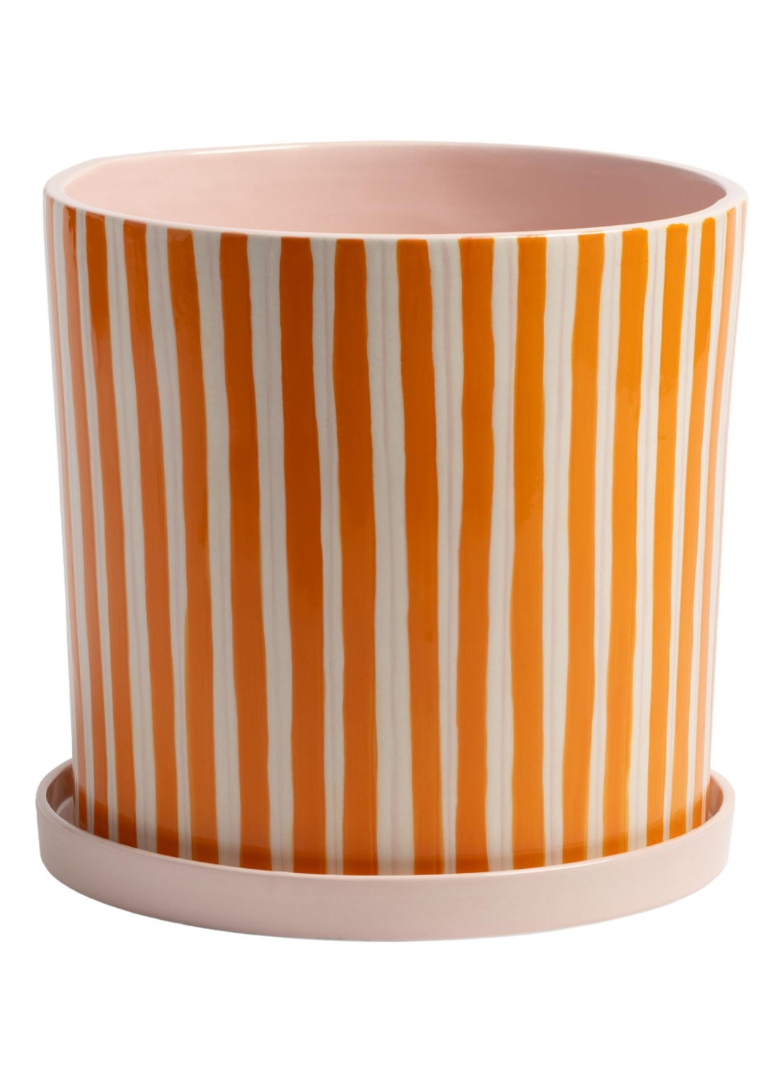 &klevering Ray bloempot 21,5 cm - voorkant orange