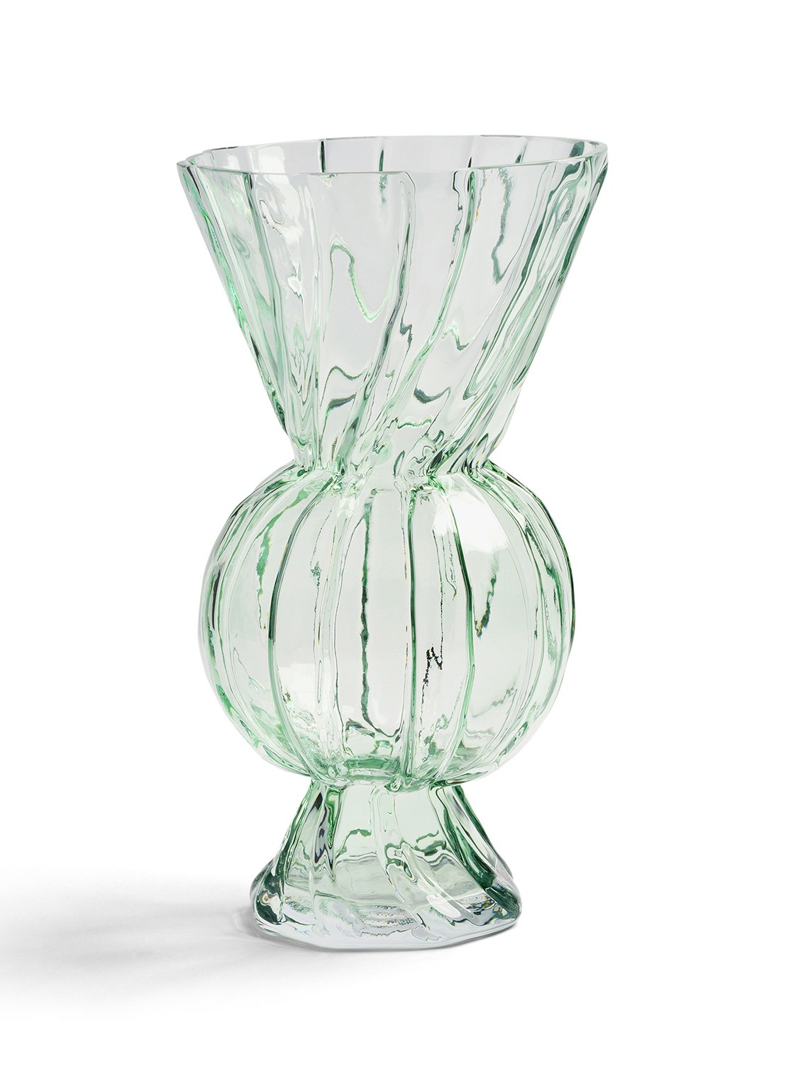 &Klevering Rhombic vaas 28,5 cm - voorkant groen