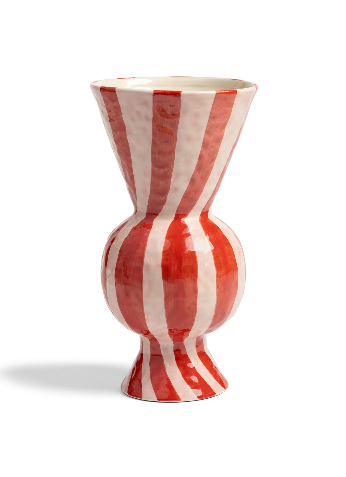 &Klevering Rhombic vaas 29,5 cm - voorkant rood